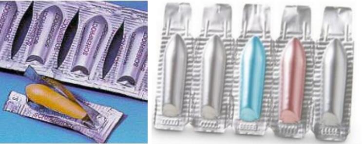 Hipack AL/PE Suppository Laminates, Suppository Packaging